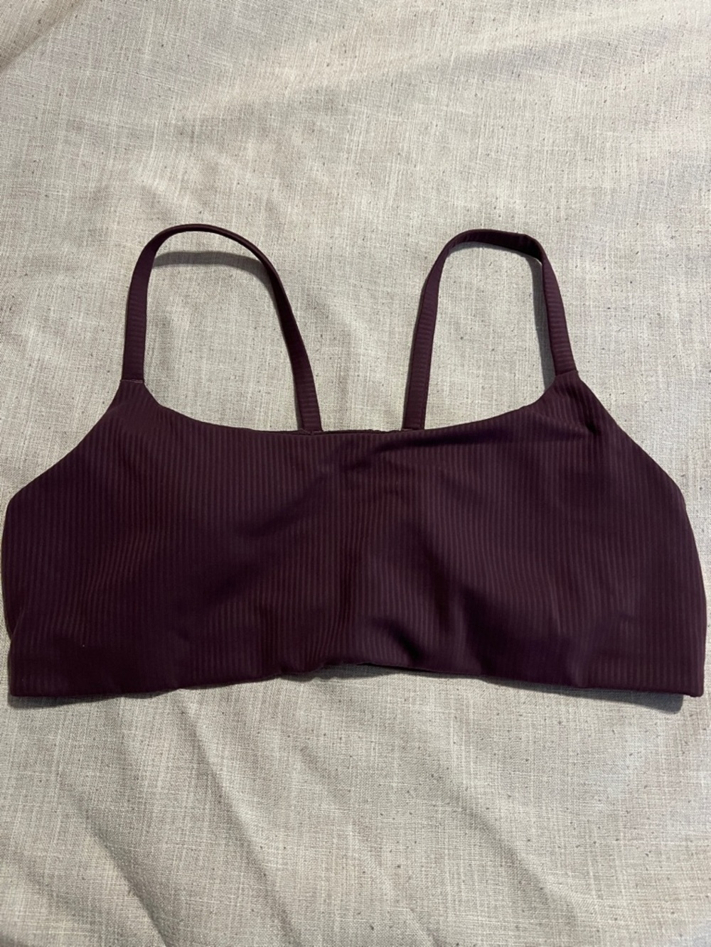Lululemon - Deep Plum Ribbed WunderTrain Strappy Racer